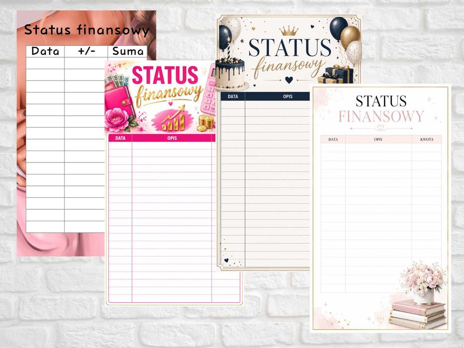 Status finansowy 10 szt A6