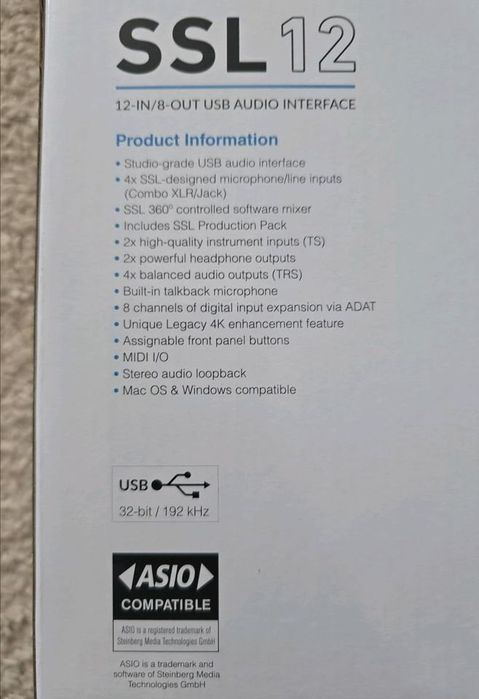 Interfejs audio USB Solid State Logic SSl 12