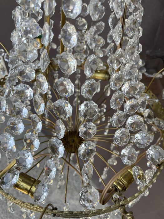 Люстра  19 век.бронза хрусталь