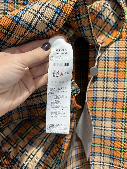 Brognano Італія твідовий помаранчевий піджак жакет в клітинку Brunello
