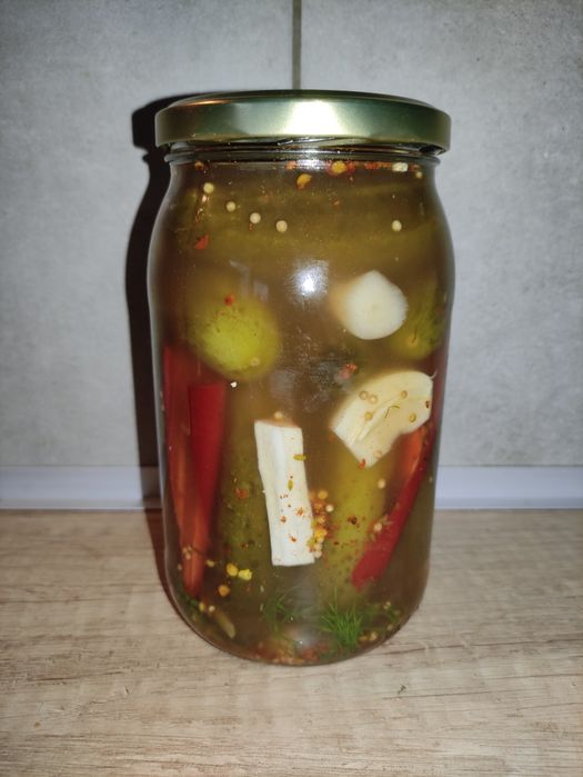 4x Ogórki Kiszone, 4x Ogórki Kiszone na ostro z chili 900 ml