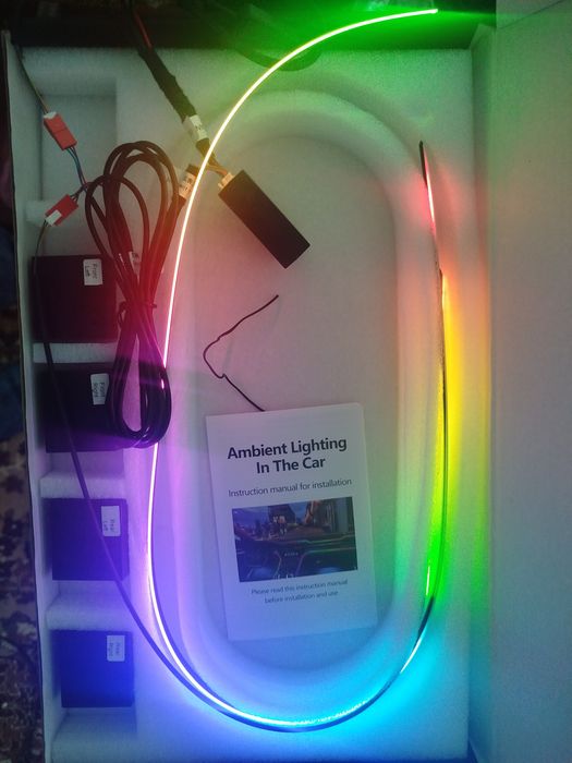 Підсвітка салону 18в1 RGB Ambient Light LED дроп чорна