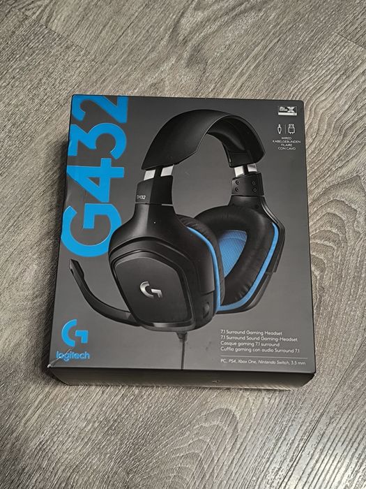Навушники ігрові Logitech G432/7.1 surround,оригінал, нови.