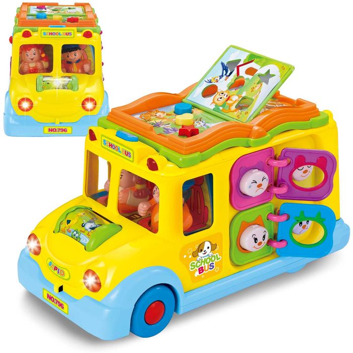 Interaktywny muzyczny autobus dla dzieci edukacyjna zabawka prezent