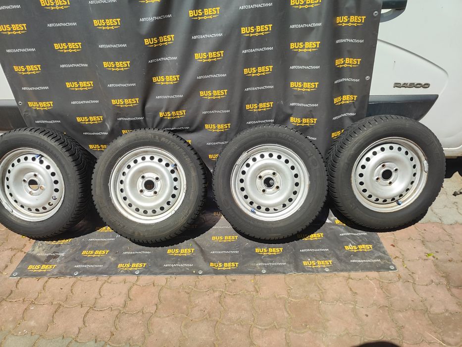 Дискі сталеві шини комплект Audi 4*108 резина 195 65 р15 Michelin