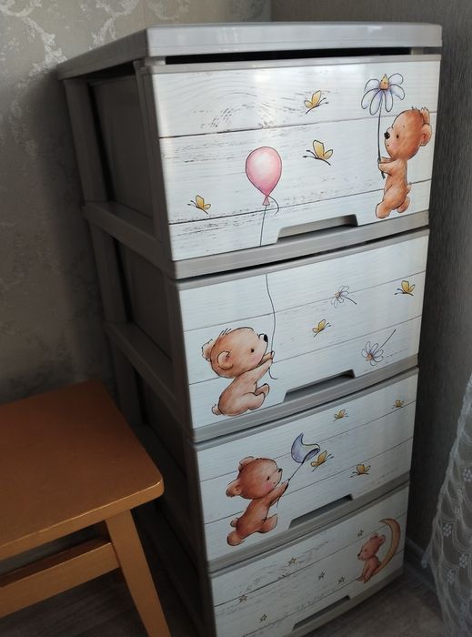 Комод пластиковий на 4 шухляди