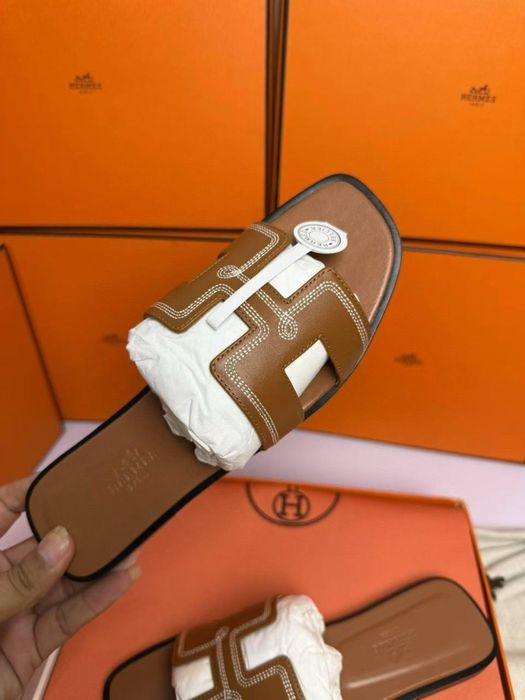 Шлепки кожа Herm*s
