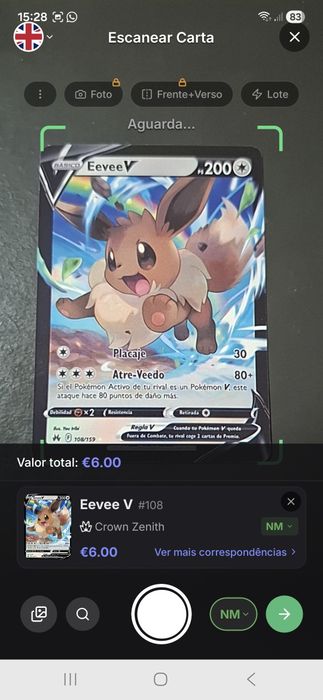 Cartas pokemon coleccionáveis