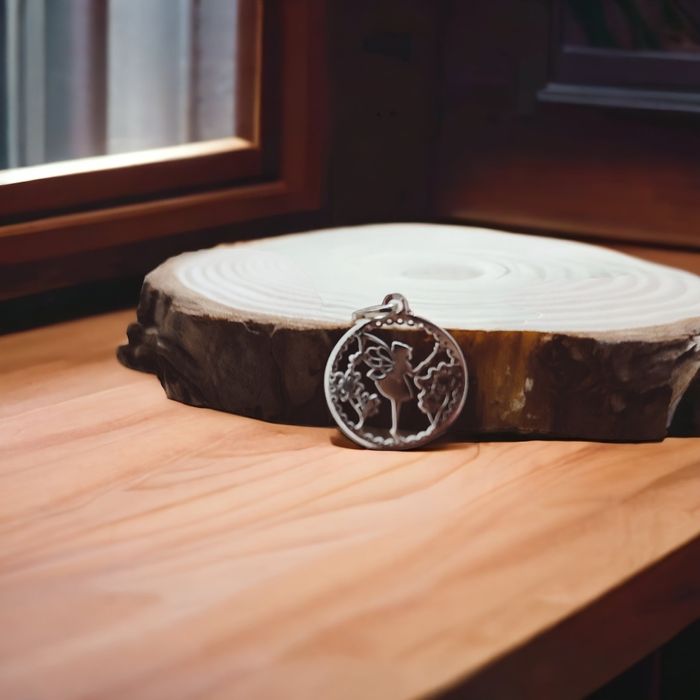 Medalhinha Imagem Fada em Prata, NOVA