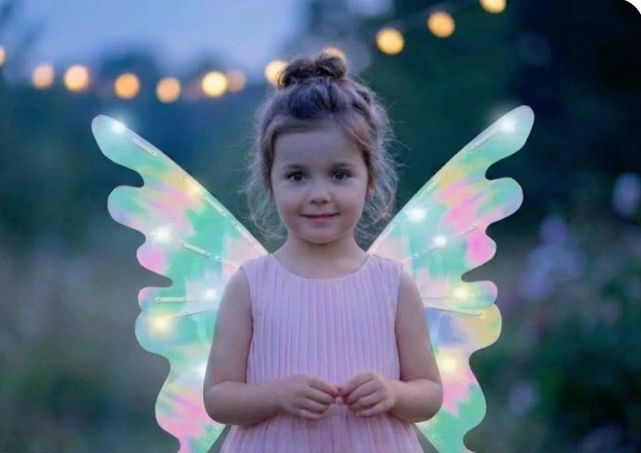 Світлодіодні крила феї-метелика.Рухаються, підсвічування, мелодія.