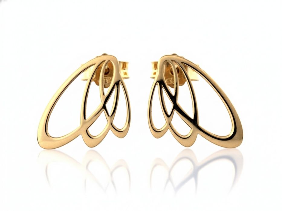 Złote kolczyki z małych obręczy PR 585