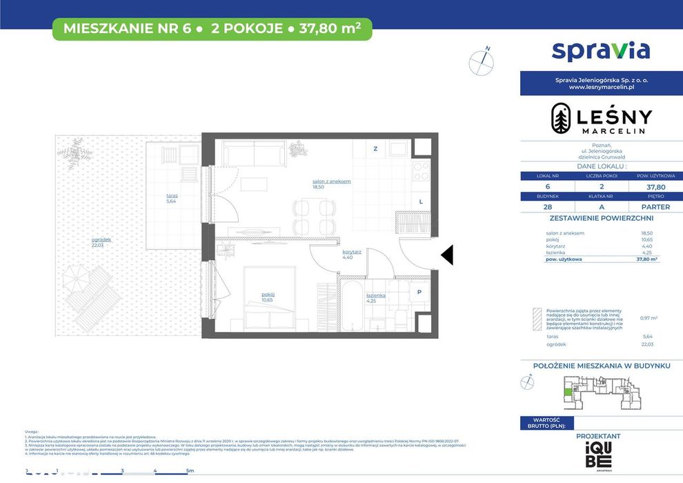 2-pokojowe mieszkanie 37m2 + ogródek Bez Prowizji