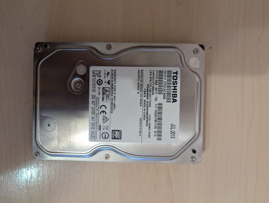 Жорсткий диск HDD Toshiba 500gb
