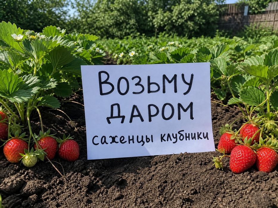 Возьму даром саженцы клубники