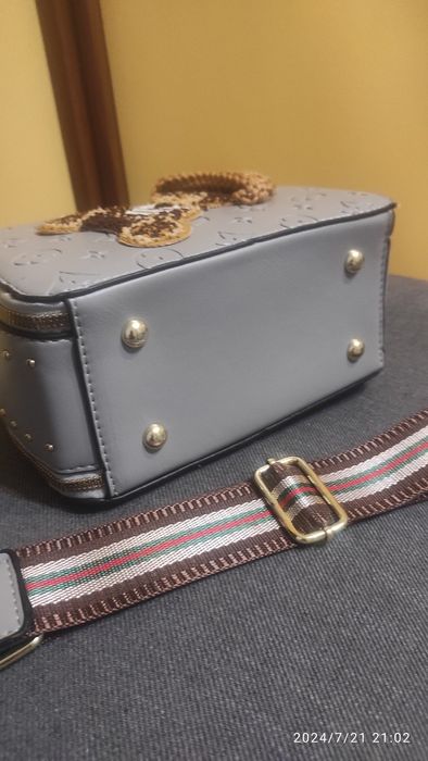 Torebka mała listonoszka szara