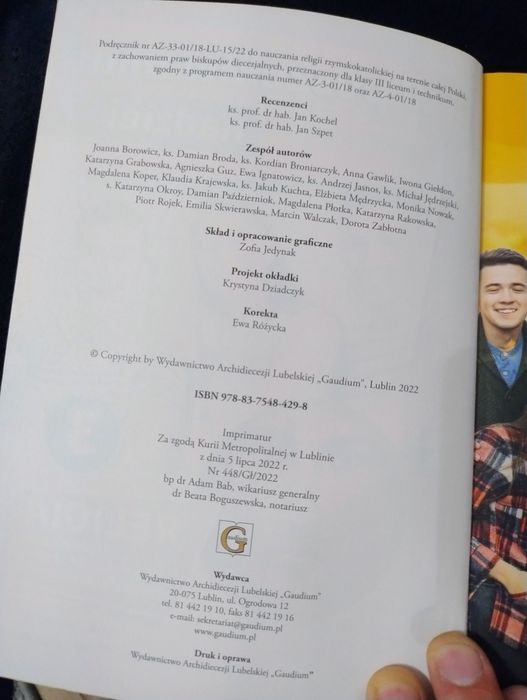 Religia . Liceum technikum