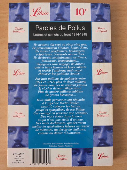 "Paroles de Poilus - Lettres et Carnets du Front"