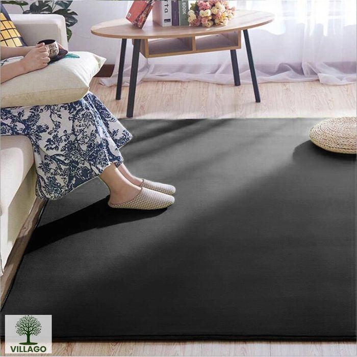 NOWY Dywan Villago Polar polarowy 100×150 cm – czarny | RÓŻNE WYMIARY