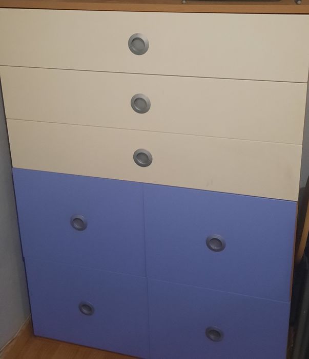 Cómoda 3 gavetas e 4 cubos gaveta