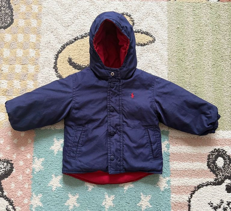 Kurtka dziecięca bardzo ciepła Ralph Lauren dwustronna