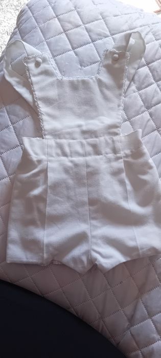 Fato cerimónia ou batizado todo branco para meninos  até  2 anos