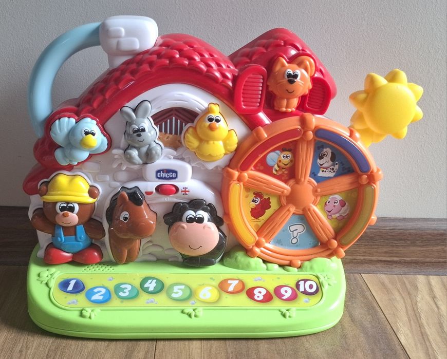 Chicco farma grająca, Fat Brain Toys sorter, Ikea wbijak