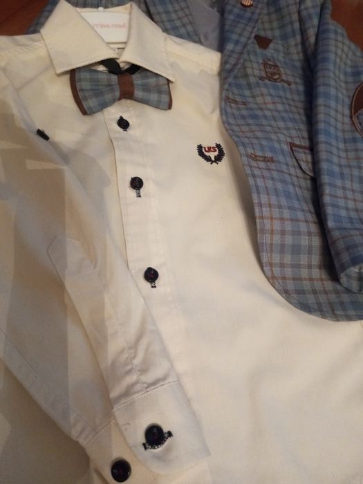 Ошатний костюм для джентльмена (піджак + сорочка + метелик), 3 роки