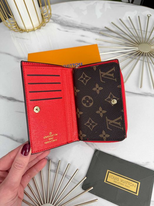 Кошелек женский Louis Vuitton книжка коричневый черный Луи Виттон