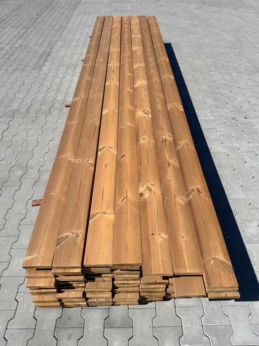 Deska Tarasowa Thermo Sosna Gładka 27x140mm