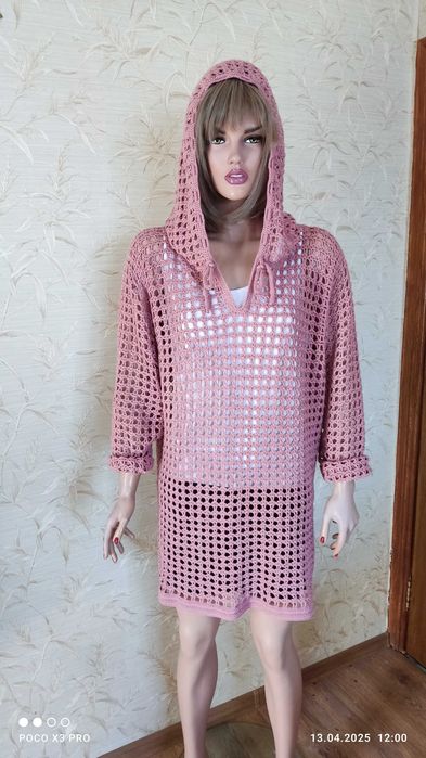 Туника-сетка с капюшоном. Єксклюзив. Новое.