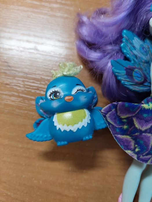 Лялька Enchantimals, Паттер Павлін з вихованцем, оригінал, стан ідеал