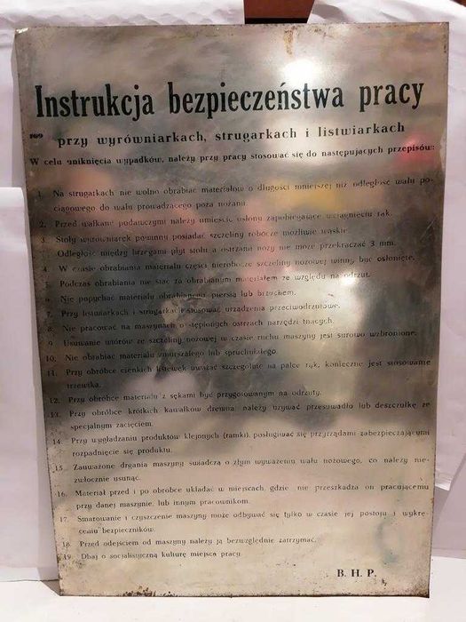 Tablice Metalowe BHP - Szanuj Oczy i inne...25 TABLIC !