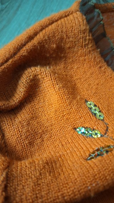 Sweter bluzka  pomarańczowy akryl  152