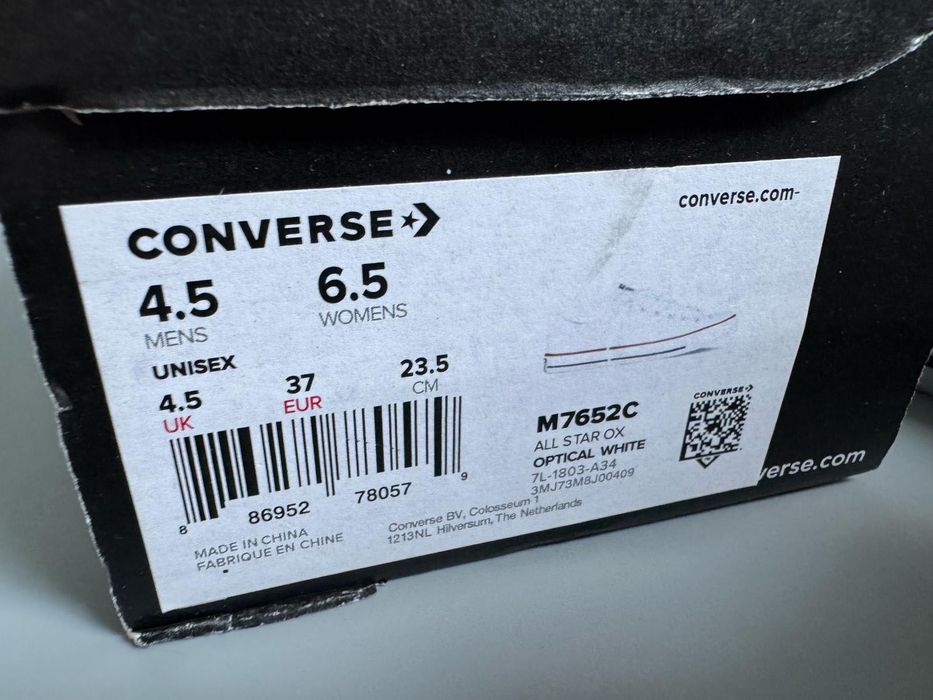 Nowe trampki sneakersy CONVERSE białe 37