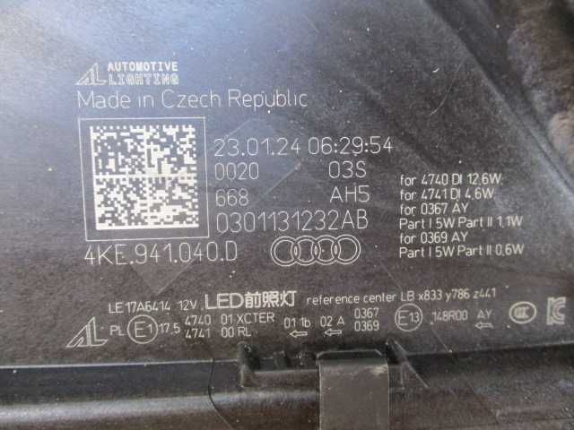Farol direito Óptica Audi Q8 E-tron 4KE941040D