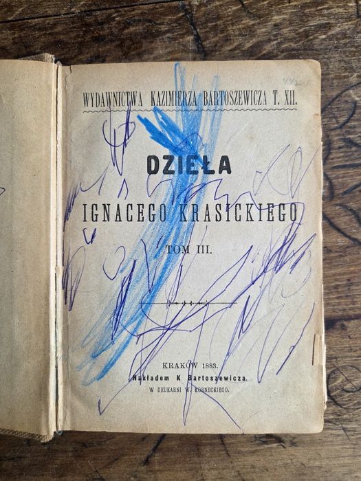 Dzieła Ignacego Krasickiego, Tom III, Kraków 1883 rok
