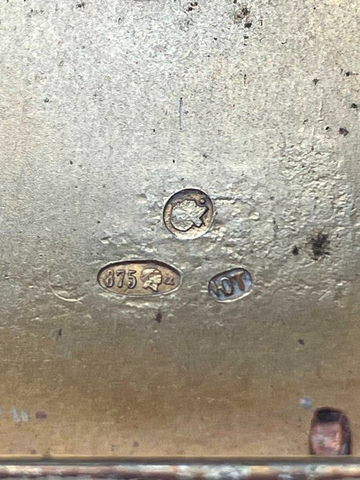 Пудренница серебряная, 875 пробы, СССР, 30-е годы ХХ столетия.