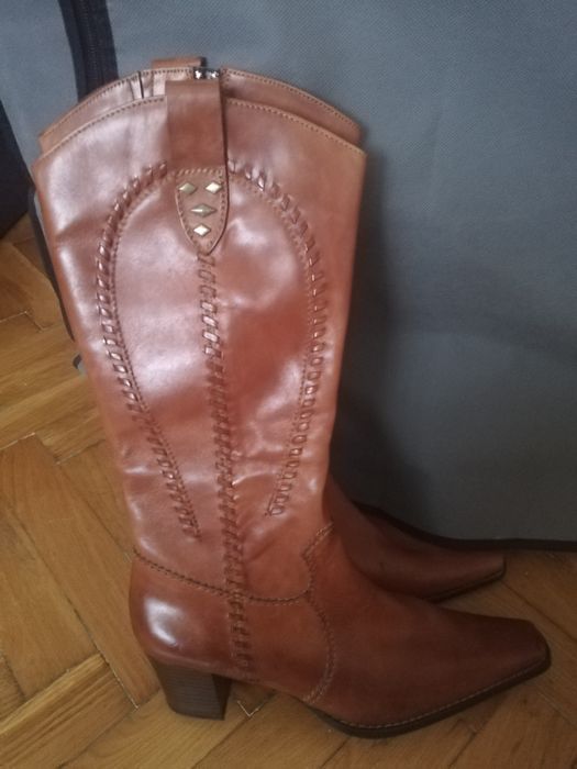 Kowbojki skóra naturalna ręczna robota 39 Niemcy