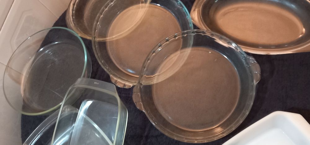 Travessas em vidro pirex