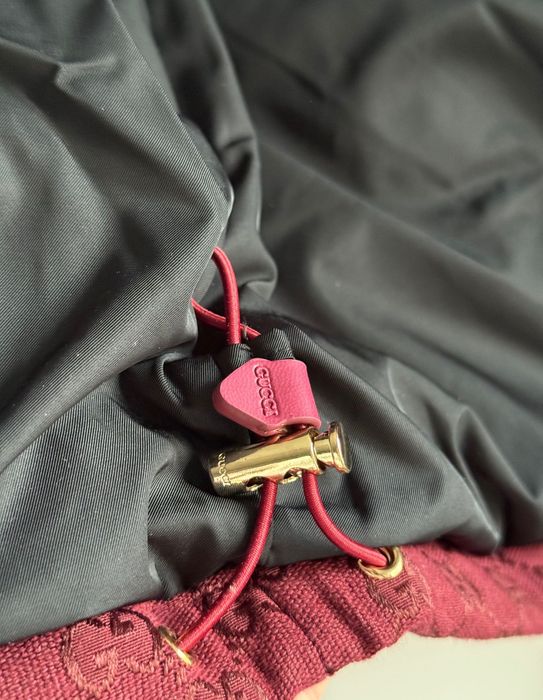 Kurtka Gucci bordowa nowa puch naturalny S