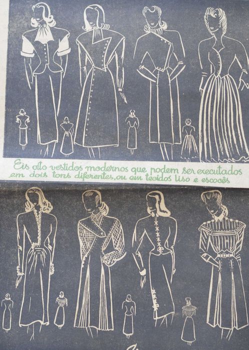 Jornal O SÉCULO - Suplemento antigo Modas e Bordados - moda estilismo