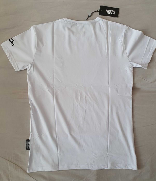 NOWA koszulka Karl Lagerfeld L XL biała ikonik gumowy KL okazja