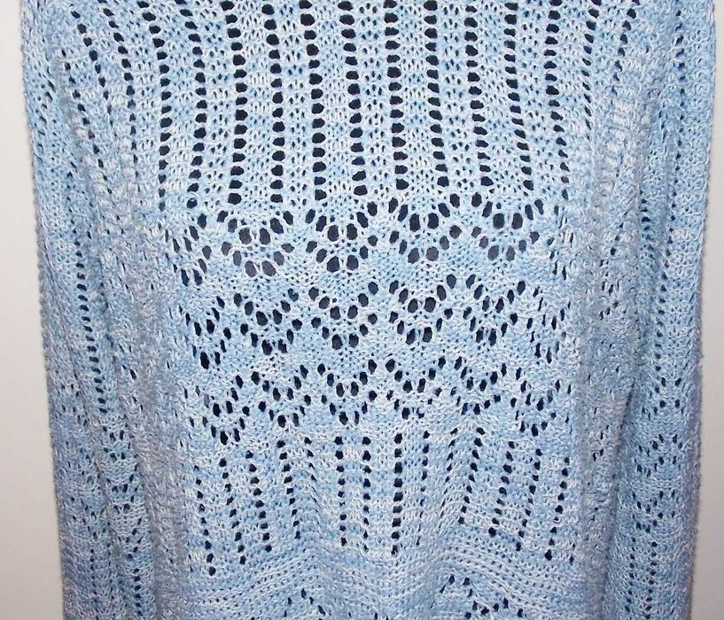 Sweter ICHI L jak nowy niebieski pleciony