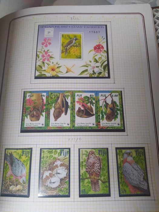 Grande Coleção de selos tematica -Aves do Mundo - +4.000 selos
