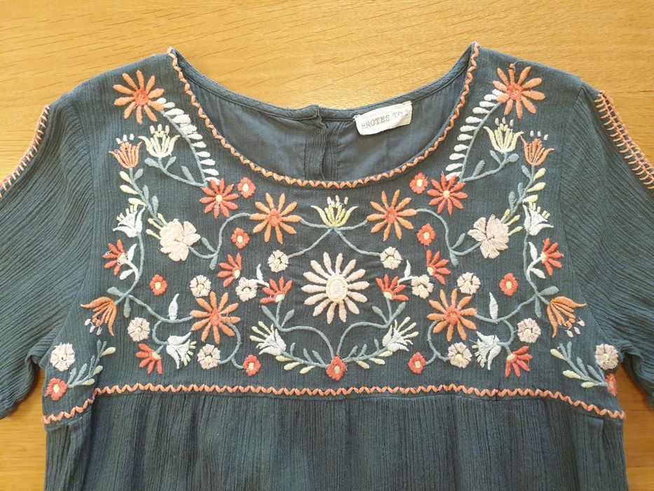 Vestido de verão plissado Brotes 12 anos