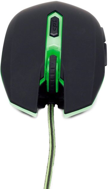 Оптична ігрова миша Gembird MUSG-001-G USB black/green