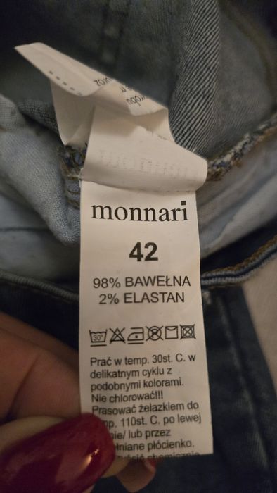 Monnari spodnie damskie jeans r.42