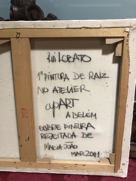 Oleo sobre tela, motivo abstrato