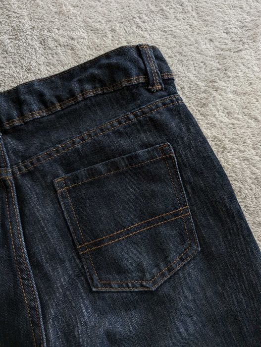 Granatowe spodnie jeansowe jeansy Denim Co. Straight 152 jak nowe