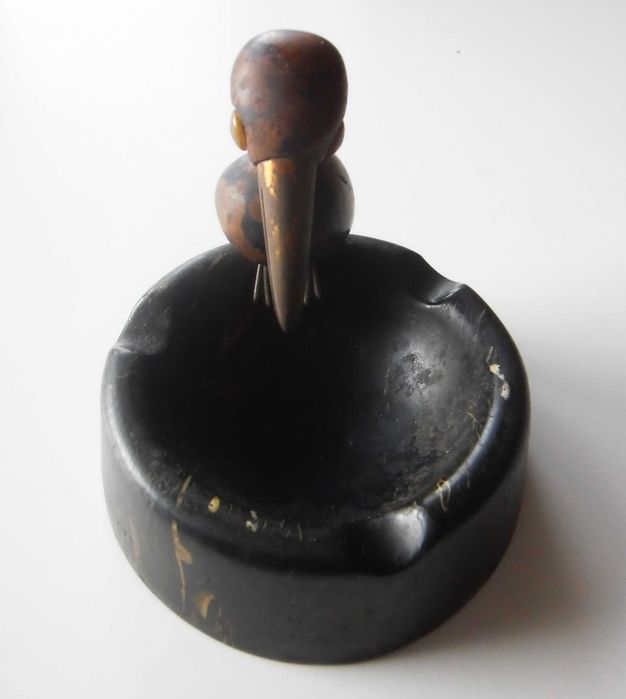 1930s RARO cinzeiro ART DÉCO "Nut Bird" | Estilo YZ Henry Howell